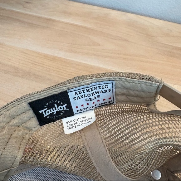 Authentic TAYLOR GUITARS Black Tan Trucker Mesh Men's Adjustable Hat - Picture 7 of 7
